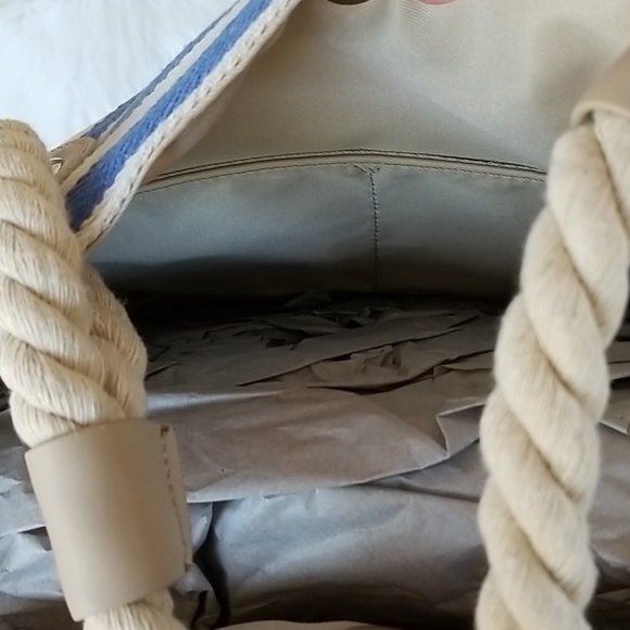 🇺🇲Urban Expressions Blue/White Flamingo Summer Tote, bag, carryall, beach - Picture 4 of 8